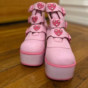 LUCKY STEP Women Platform Chunky Ankle Boots